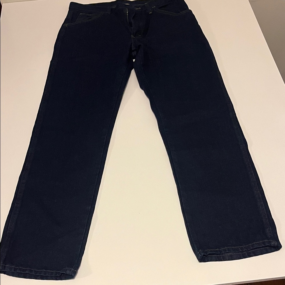 Rustler Men's Dark Blue Straight Jeans